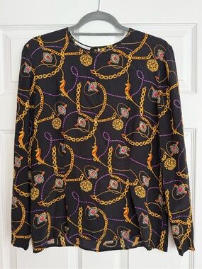 Vintage Ann Taylor Studio 100% silk blouse (6)